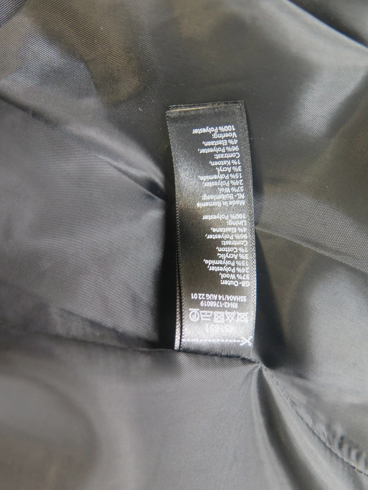 MONSOON TALLULAH WOOL RICH LONG TUXEDO COAT-BLACK-UK12