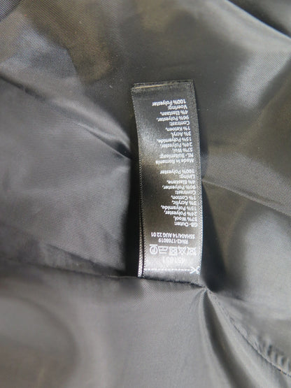 MONSOON TALLULAH WOOL RICH LONG TUXEDO COAT-BLACK-UK12