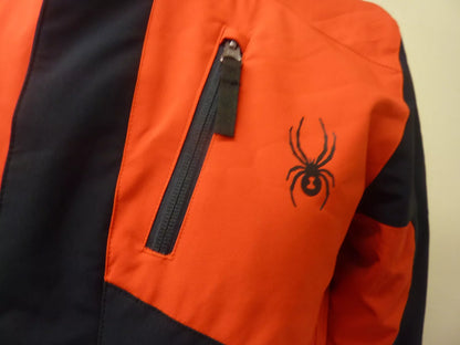 WOMENS SPYDER JACKET-LARGE-BLACK/RED