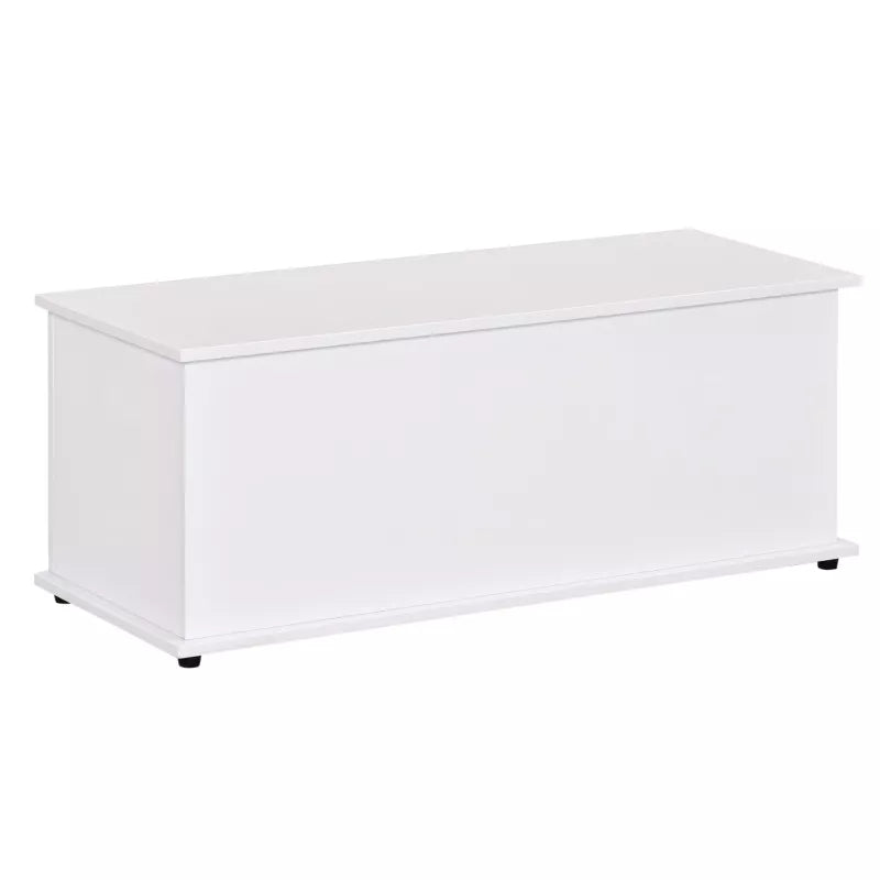 HOMCOM 113L Storage Chest, Storage Box with Flip-Top Lid and 2 Safety Hinges