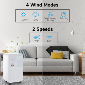 HOMCOM 12L/Day Dehumidifier for Home
