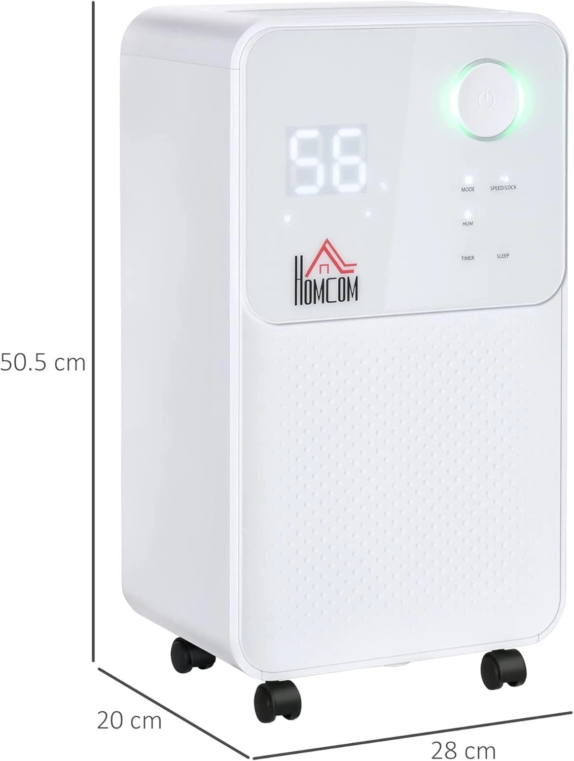 HOMCOM 12L/Day Dehumidifier for Home