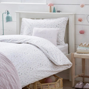 The Little White Company SINGLE Duvet Set Easy-Care Meadow Floral Bed Linen New
