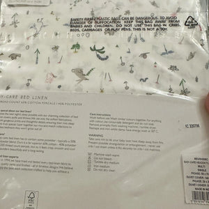 The Little White Company SINGLE Duvet Set Easy-Care Meadow Floral Bed Linen New