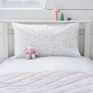 The Little White Company SINGLE Duvet Set Easy-Care Meadow Floral Bed Linen New