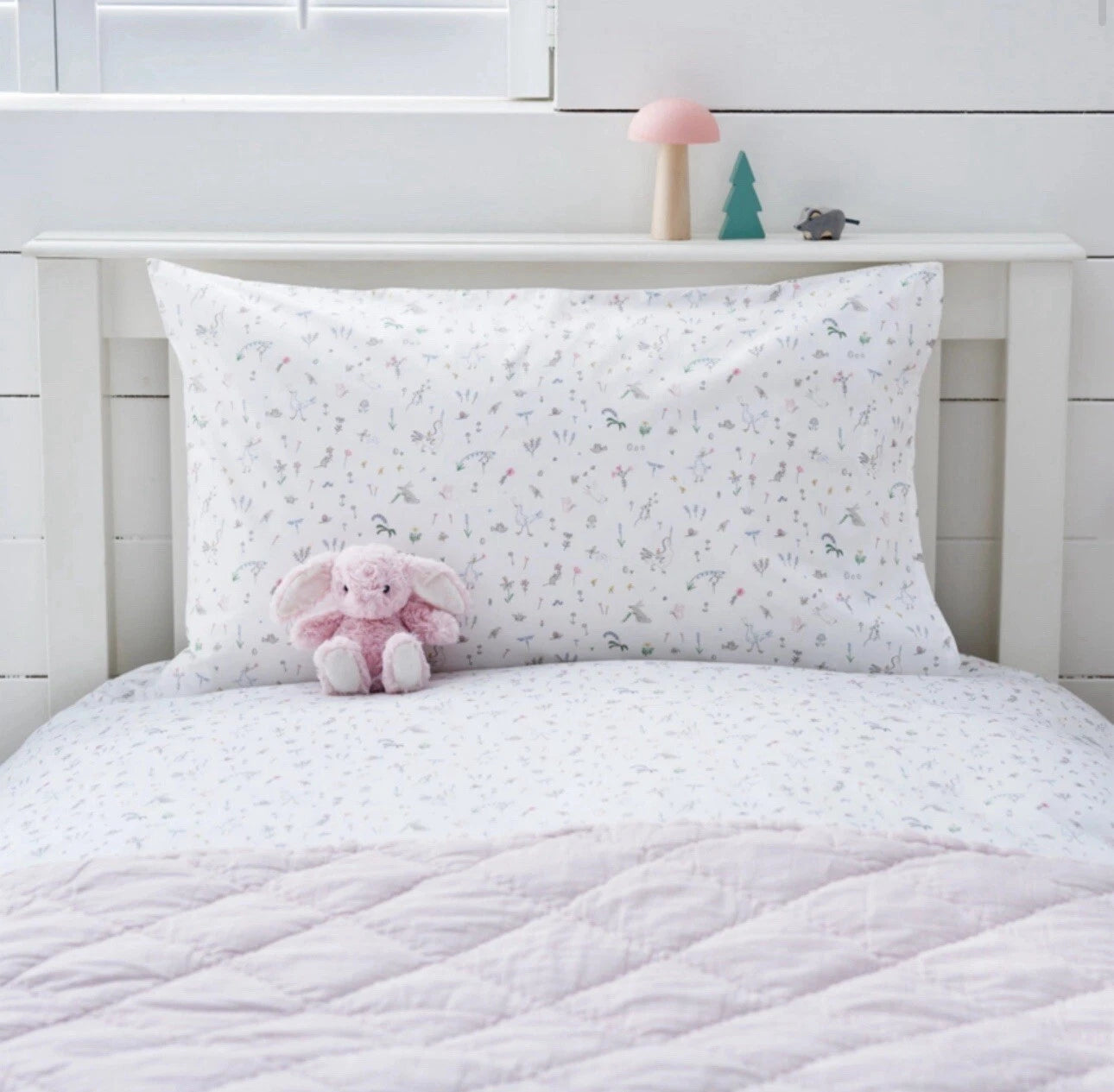 The Little White Company SINGLE Duvet Set Easy-Care Meadow Floral Bed Linen New