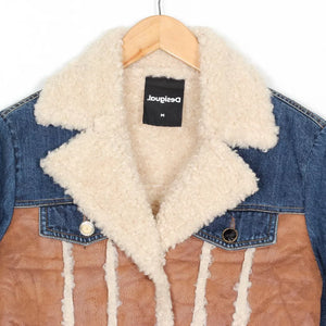 Desigual denim jacket fleece 16/18 UK Brand new