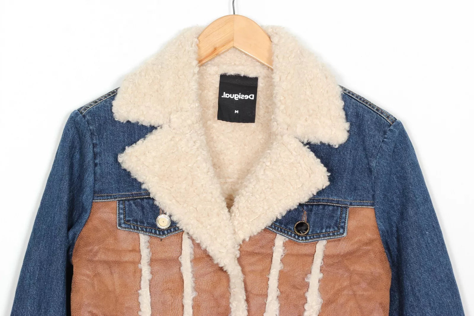 Desigual denim jacket fleece 16/18 UK Brand new