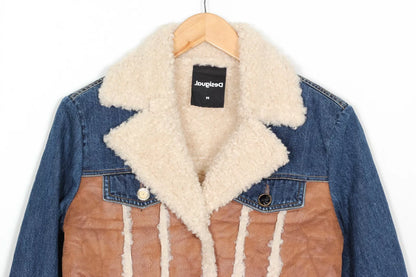 Desigual denim jacket fleece 16/18 UK Brand new
