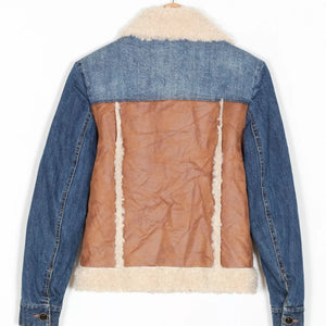 Desigual denim jacket fleece 16/18 UK Brand new