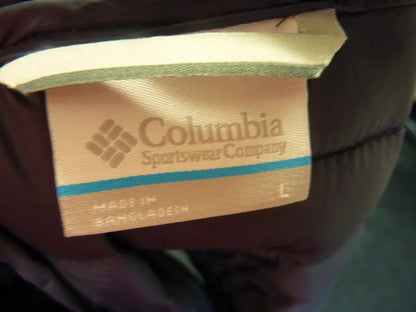 COLUMBIA WOMENS POWDER PASS LIGHTWEIGHT JACKET-LARGE-NAVY/PINK