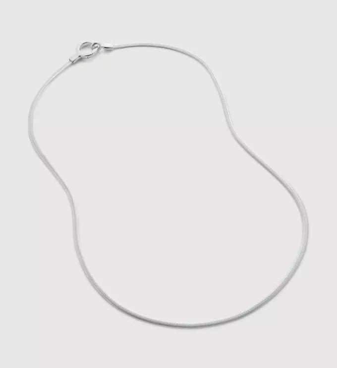 LIBERTY MONICA VINADER-SNAKE CHAIN NECKLACE-18" STERLING SILVER RRP£178
