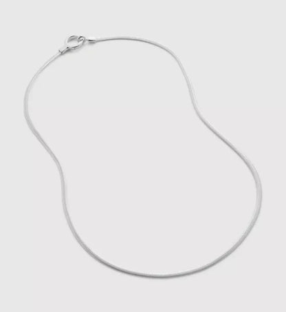 LIBERTY MONICA VINADER-SNAKE CHAIN NECKLACE-18" STERLING SILVER RRP£178