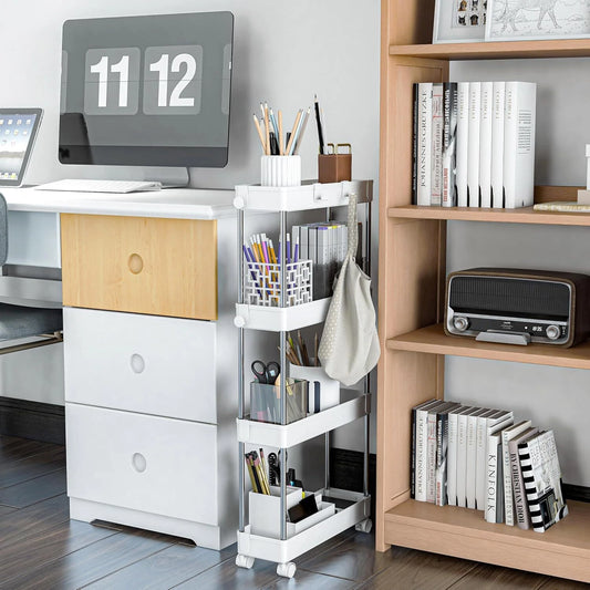 Alex Nash 4-Tier Slim Storage Trolley on Wheels