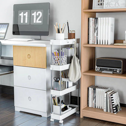 Alex Nash 4-Tier Slim Storage Trolley on Wheels