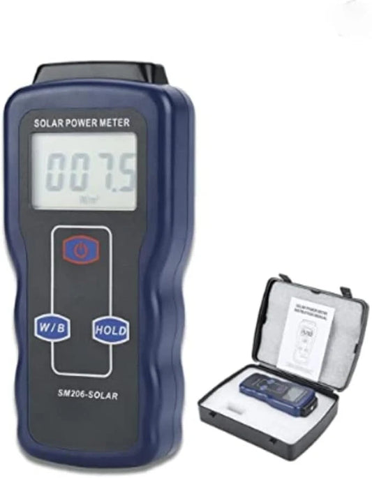 Digital Light Meter, SM206 Portable Digital Solar Power Meter