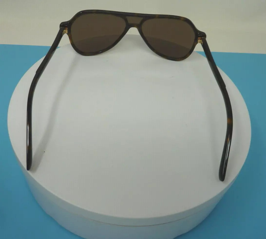 DOLCE & GABBANA HAVANA PILOT SUNGLASSES- DARK BROWN