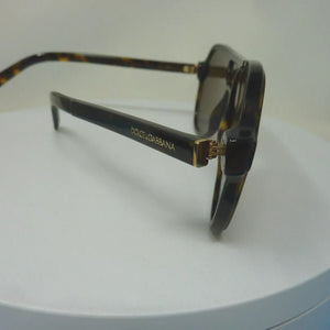 DOLCE & GABBANA HAVANA PILOT SUNGLASSES- DARK BROWN