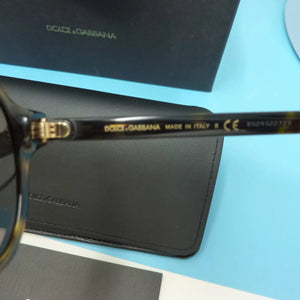 DOLCE & GABBANA HAVANA PILOT SUNGLASSES- DARK BROWN