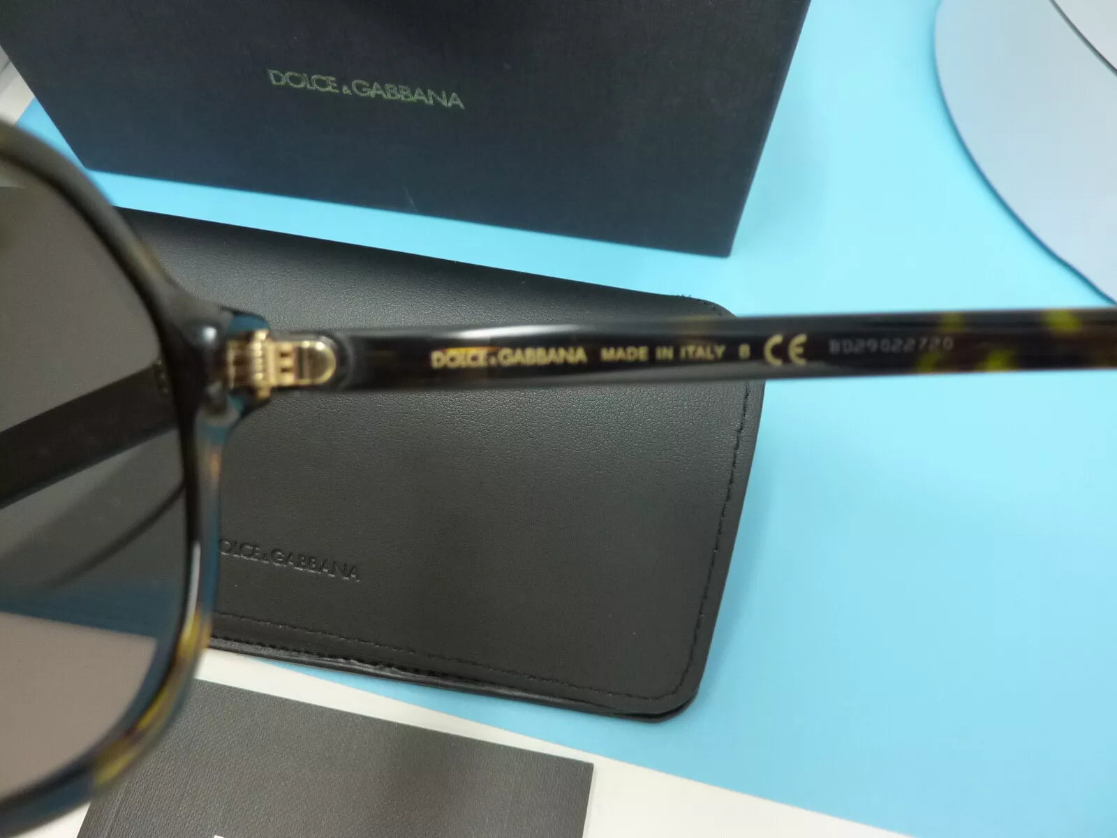 DOLCE & GABBANA HAVANA PILOT SUNGLASSES- DARK BROWN