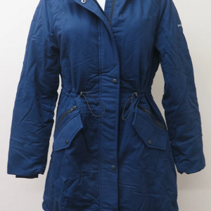 OROLAY DRAWSTRING WAIST FLEECE LINED PARKA-SMALL-BEACON BLUE