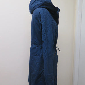 OROLAY DRAWSTRING WAIST FLEECE LINED PARKA-SMALL-BEACON BLUE