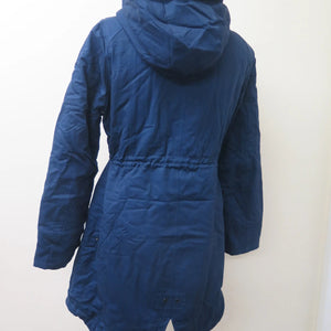 OROLAY DRAWSTRING WAIST FLEECE LINED PARKA-SMALL-BEACON BLUE
