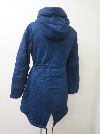 OROLAY DRAWSTRING WAIST FLEECE LINED PARKA-SMALL-BEACON BLUE