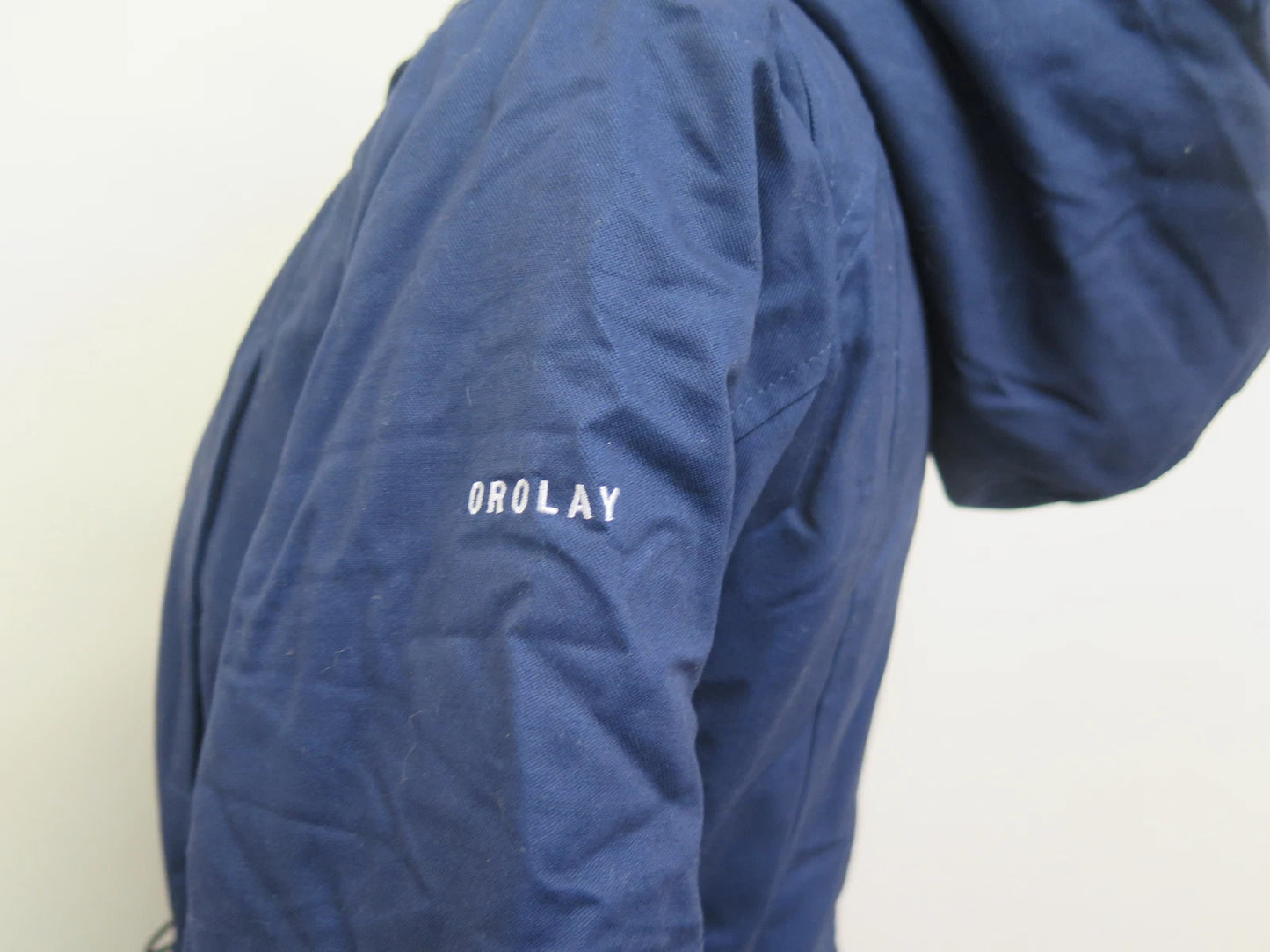 OROLAY DRAWSTRING WAIST FLEECE LINED PARKA-SMALL-BEACON BLUE