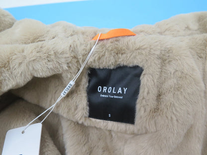 OROLAY DRAWSTRING WAIST FLEECE LINED PARKA-SMALL-BEACON BLUE