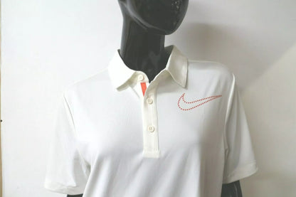 NIKE GOLF SPORT DRI- FIT POLO SHIRT SIZE SMALL ECRU