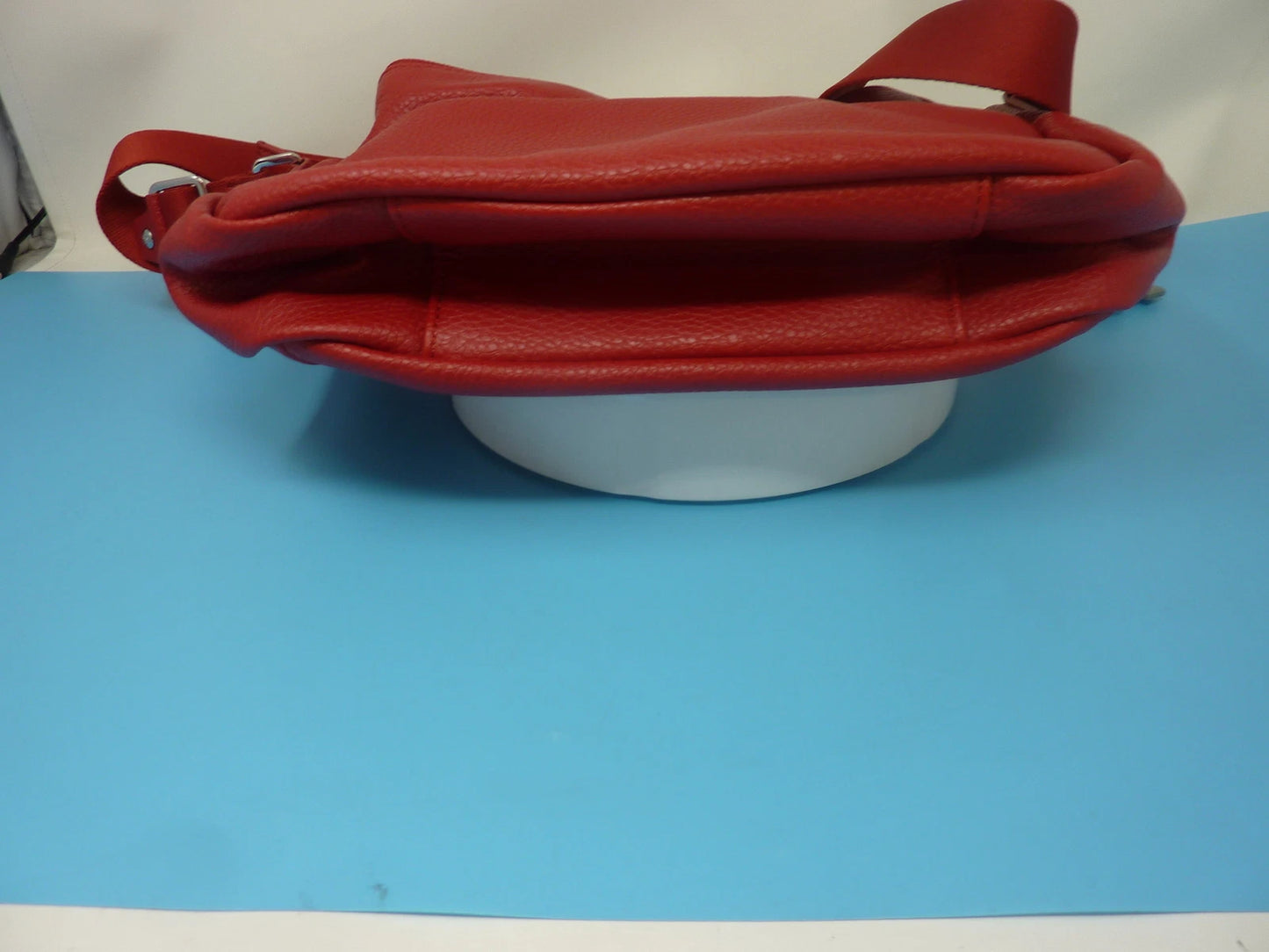 SAMSONITE HANDBAG-RED-PU LEATHER