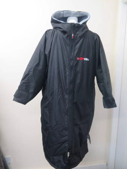 KIMYOU LONG SLEEVE CHANGING ROBE-BLACK/GREY-SMALL