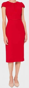 Hobbs JOAN SHIFT DRESS UK 14 POPPY RED