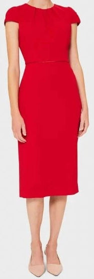 Hobbs JOAN SHIFT DRESS UK 14 POPPY RED