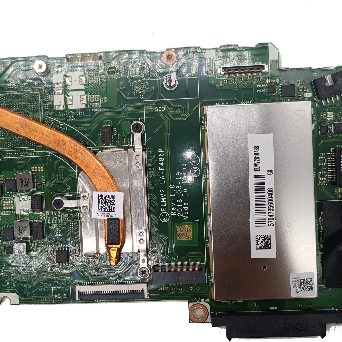 Lenovo V130 14IKB Motherboard Intel Core i5 7200U 8GB RAM BOARD HEATSINK FAN