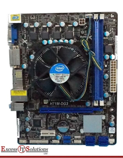 ASRock H71M-DG3 M/B CPU RAM Combo Intel Core i3 3220 4GB DDR3 RAM