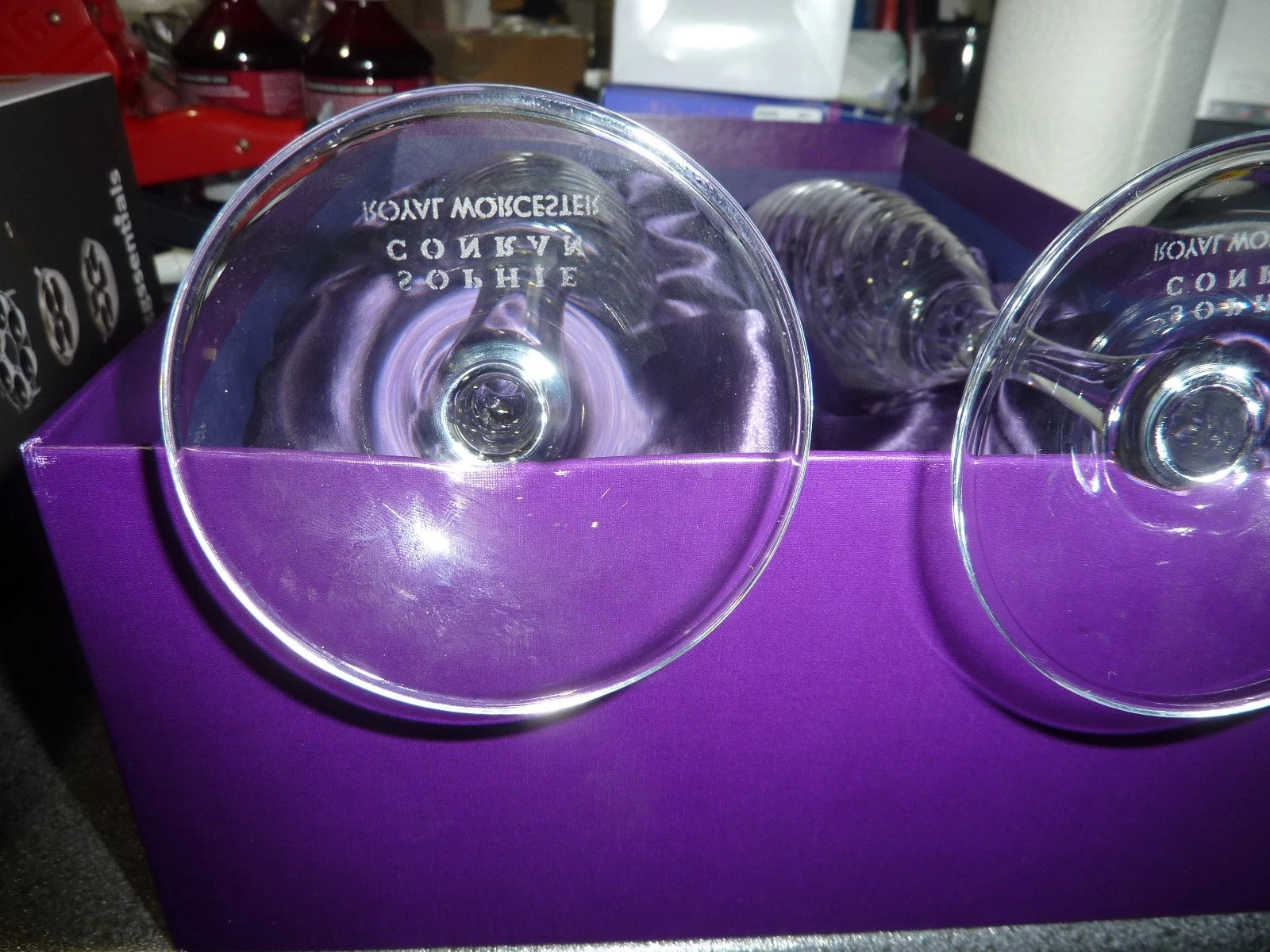 PORTMEIRION - SOPHIE CONRAN FOR ROYAL WORCESTER - CIRRUS - CHAMPAGNE FLUTES X2