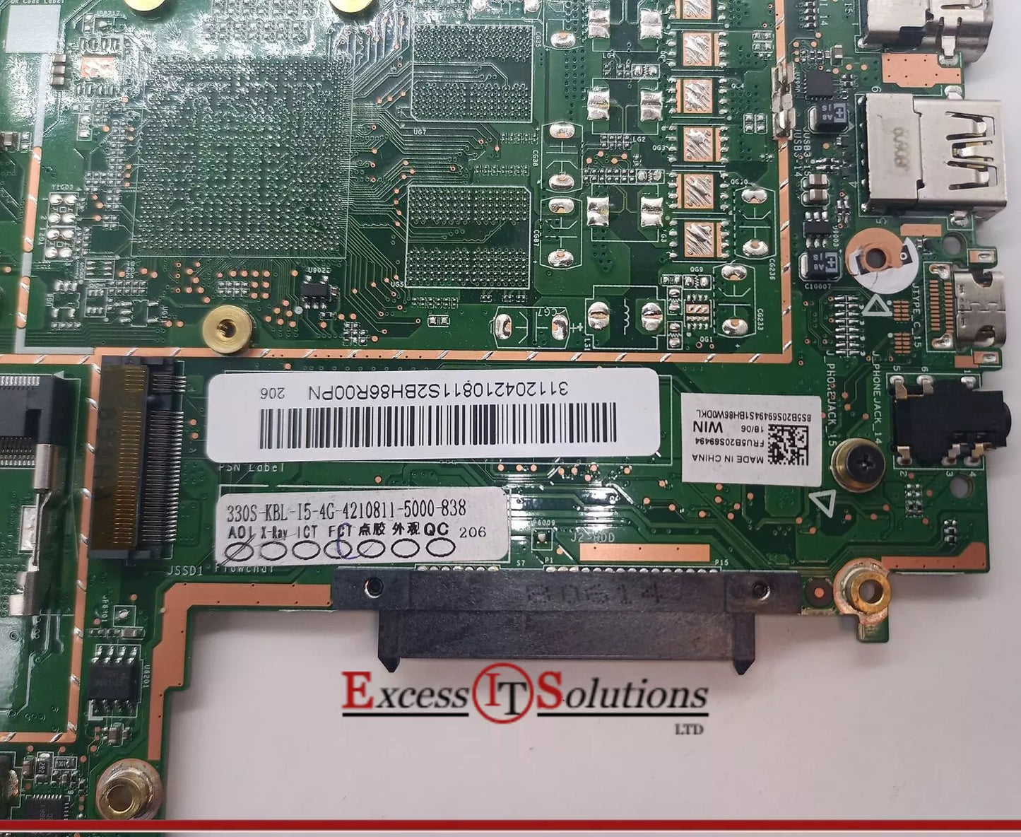Faulty Lenovo Ideapad 330S-14IKB Motherboard 4GB-RAM I5-8250U