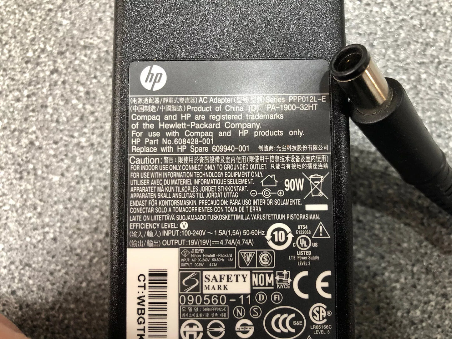 Genuine HP EliteBook ProBook Pavilion G6 Series Charger 19V 4.74A 90W 7.4*5.0