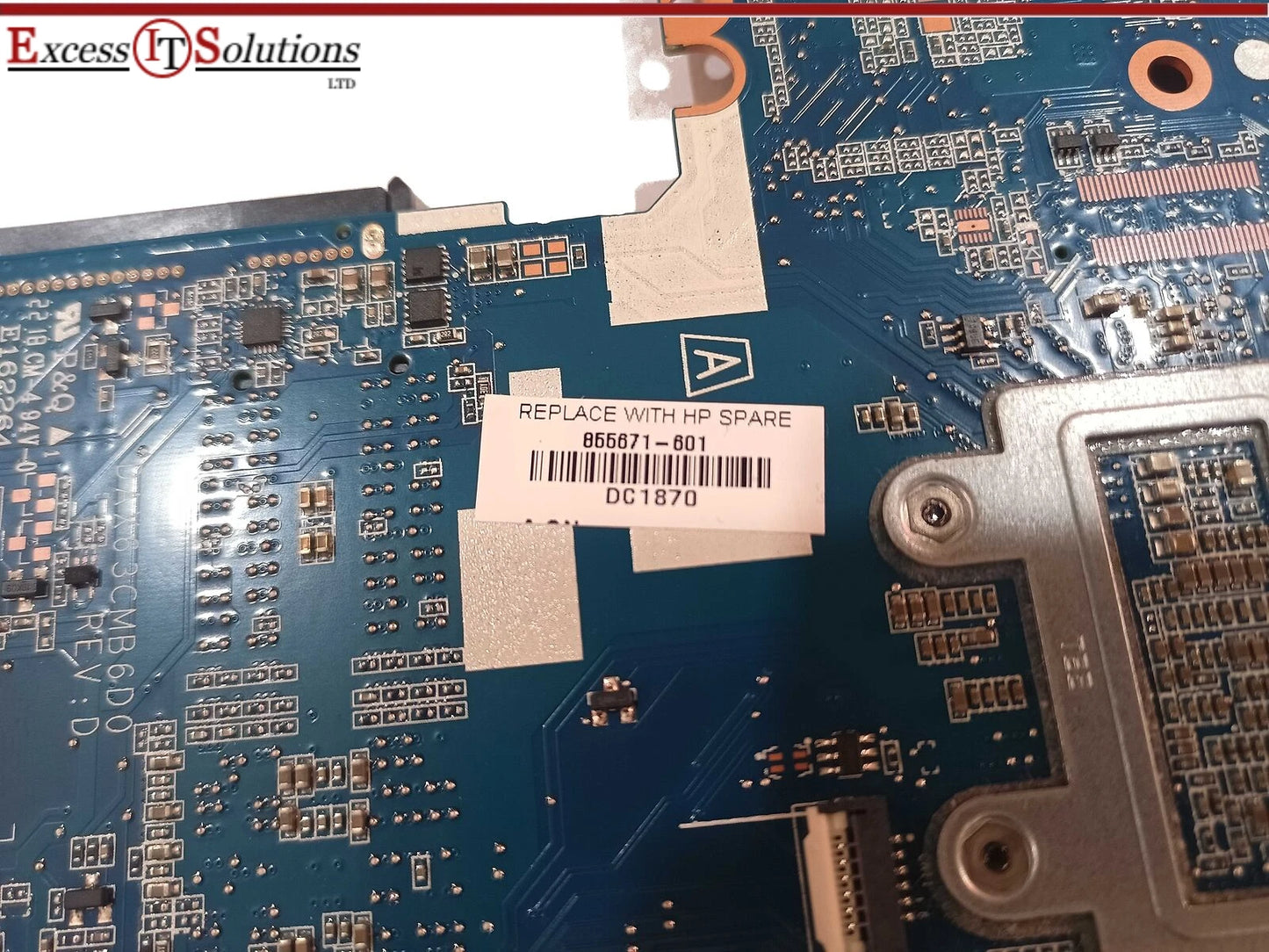 NOT WORKING/FOR PARTS HP Probook 450 G3 motherboard with heatsink Intel i3