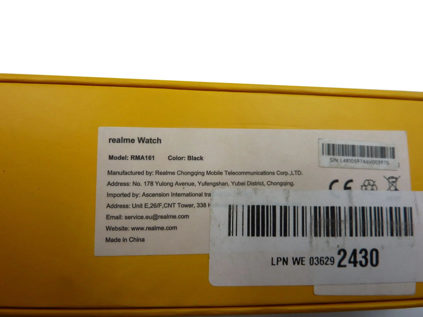 Realme Android Smart Watch RMA161 x6 Job Lot New Old Stock NONE HOLD CHARGE