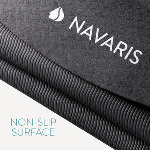 Navaris 120cm diameter 0.6cm thick non slip round yoga mat
