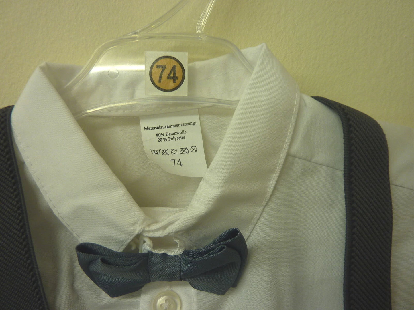 HOBEA-GERMANY-BABY SUIT-UK9-12MONTHS-GERMANY SIZE 74-WHITE/GREY