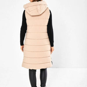 RISING MIRIAM PADDED GILET IN BEIGE Medium