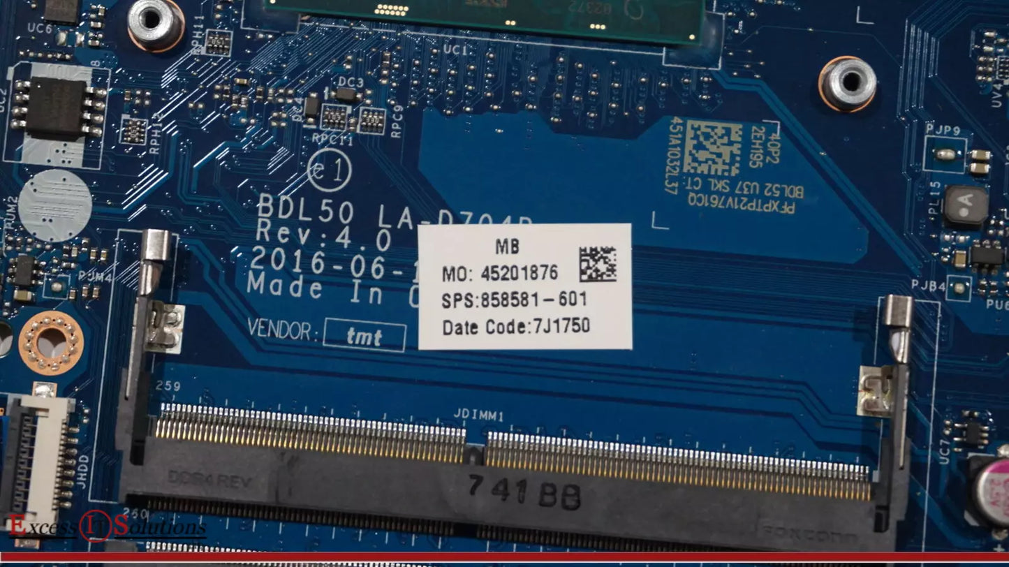 NOT WORKING HP 250 G5 Motherboard w/ Intel Core i5-6200u incl SATA board