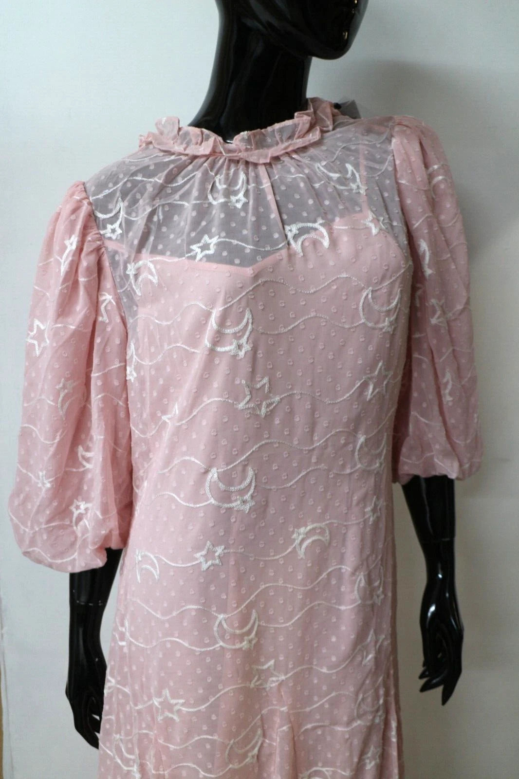 Labelrail x Collyer Twins high neck midaxi dress Pink UK 14