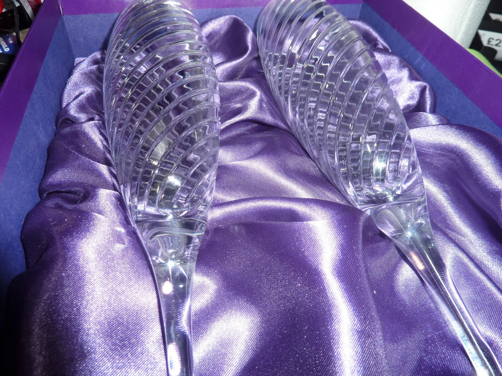 PORTMEIRION - SOPHIE CONRAN FOR ROYAL WORCESTER - CIRRUS - CHAMPAGNE FLUTES X2