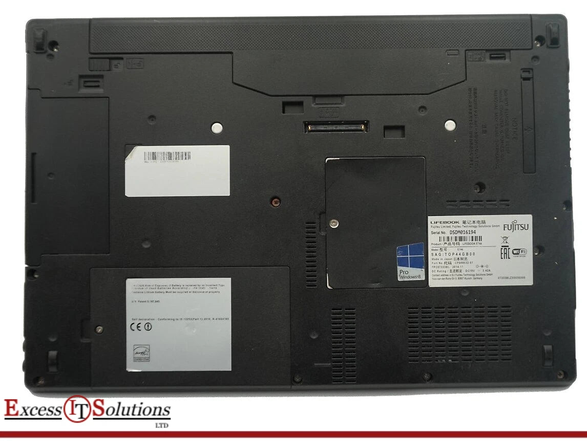 Fujitsu Lifebook E744 Intel i5 4th 8GB RAM 120GB SSD Win 10 Pro Silver/Red