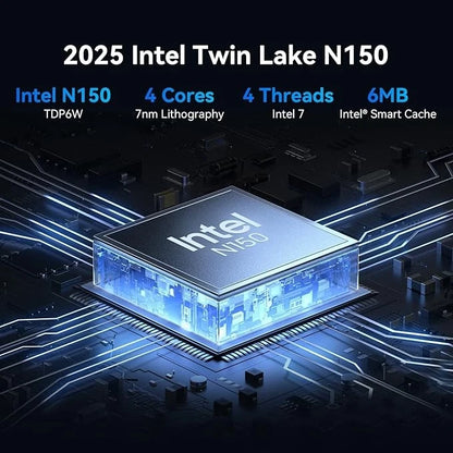 New Blackview Mini PC Intel Twin Lake N150 16GB RAM 512GB SSD Windows 11 Pro